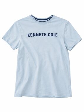 Kenneth Cole Light Blue Tee with Navy Logo